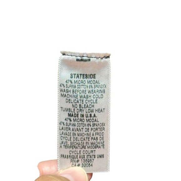 Stateside Anthropologie Black Mock Neck Long Sleeve Top Women’s US M - Picture 6 of 9